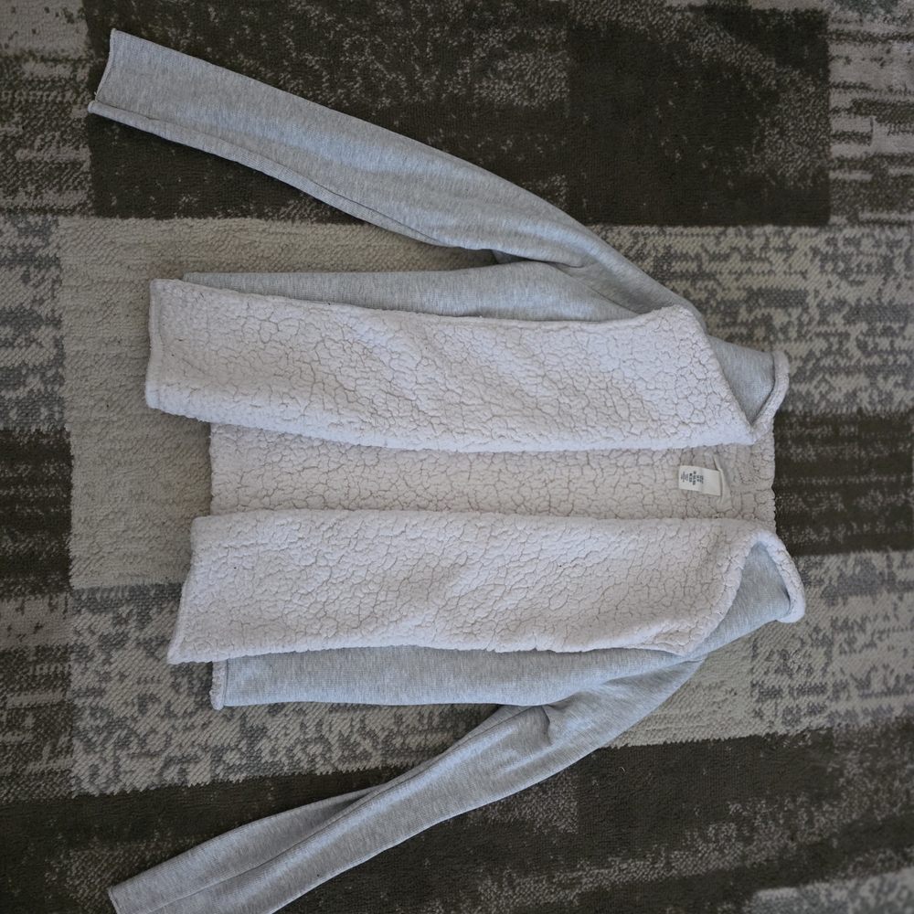 H&M Cream Textured Fleece Jacket